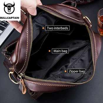 BULLCAPTAIN retro verslo messenger bag, odinis vyrų pečių maišą, mados atsitiktinis rankinės, paauglių, studentų krepšys