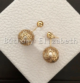 Báthory · Elizabeth klasikinis retro mados auskarai moterims šviesos aukso tuščiaviduriai kryžiaus akių mados auskarai pendientes Papuošalai