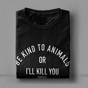 Būti Malonūs Gyvūnai Veganų T-Shirt Vyrai Apsaugoti Gyvūnų Apsaugos Atsitiktinis Medvilnės Tees Įgulos Kaklo Marškinėliai Grafinis Atspausdintas Viršūnės