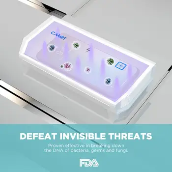 CAHOT Daugiafunkcį UV dezinfekavimo priemonės 8 Langelis UV-C LED Šviesos Belaidžio Mokestį už Telefoną, Aromaterapija Funkcija UV Sterilizavimo Dėžutė