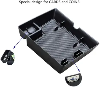 CARCTR 1pc Brūkšnys Konsolė Storage Box Konsolė, Telefono Dėklas Raktas Organizatorius-2020 m. Ford F150 Ekspedicija