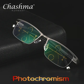 CHASHMA NAUJAS Reguliuojamas Matymo Bifocal Perėjimas Saulės Photochromic Progresiniai Akiniai Skaitymui Multifocal Akiniai