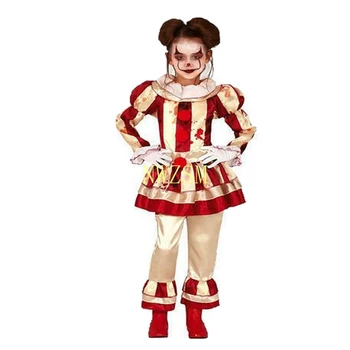 Cirko Klounas Pennywise Kostiumas Cosplay Mergaičių ērmots Joker Karnavalas Helovyno Karnavalas Karnavalas Vaikams žaisti Šalies Moterų Suknelė