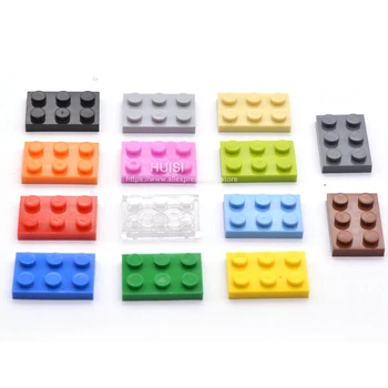 Classic Blokai Dalys Plokštė 2x3 Suderinama Su Legoe Blokų, Plastikiniai 100vnt/set Apšviesti Plytų Vaikams 