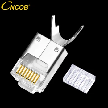 CNCOB dviejų dalių, Ethernet jungtis, rj45 tinklo kabelis kristalų galvos Gigabit ethernet tinklo jungtis, 8P8C modulinės kompiuterio prijungti 30pcs