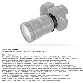 COMMLITE CM-AEF-MFT Stiprintuvas 0.71 X Židinio Reduktorius Stiprintuvas AF Lens Mount Adapteris Canon EF Objektyvo Panasonic/Olympus M4/3 Kamera