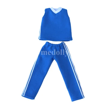 Cool Blue Blyth Lėlės sportinis Kostiumas Liemenė + Kelnės už Holala, Azone S, Artimųjų Blyth, 1/6 BJD, OB11 Lėlės Drabužių Komplektus Priedų