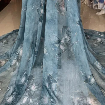 Cosplay Suknelė Įdegio Šifono Audinio Gėlių Kostiumas Medžiaga 