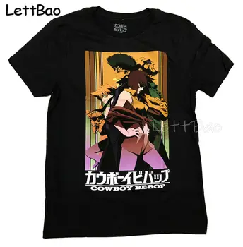 Cowboy Bebop Grupė Japonų Anime Fation Viršūnes Juokinga Unisex T Shirt Mens Tee Tees Laisvalaikio Drabužių Streetwear Harajuku T-shirt