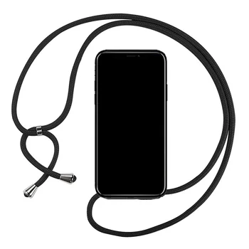 Crossbody dirželis telefono dėklas Samsung Galaxy A31 31 minkšto silikono virvelę apsaugos case cover 