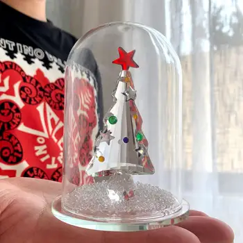 Crystal Kalėdų Eglutė Miniatiūrinės Figūrėlės Stiklo Kalėdų Eglučių Papuošalai Kalėdų Kristalų Amatų Namų Dekoro Vestuvių Prespapjė
