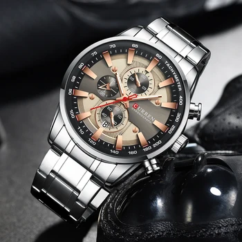 CURREN Mados Laikrodžiai Mens Kūrybos vyriški Prabangūs Laikrodžiai Kvarciniai Laikrodžiai Sporto Vandeniui Verslo Reloj Mujer