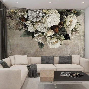 Custom Sienų Tapetai Europos Retro Stiliaus Gėlių Gėlių Menas, Sienų Tapyba Kambarį Miegamasis Fone Namų Dekoro Sienos Popieriaus