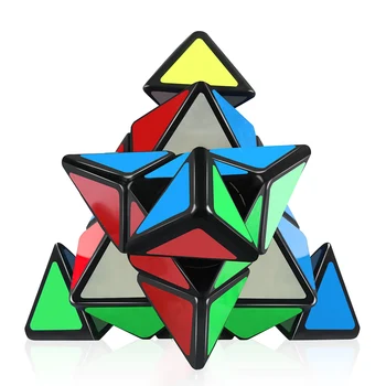 D-FantiX Moyu Mofang Jiaoshi piramidės 3x3 Greitis Kubas, 3x3x3 Magiškasis Kubas, Trikampis Kubo Galvosūkį Žaislai, Dovanos Vaikams, Suaugusiems, Studentams