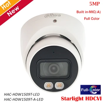 Dahua 5MP Full Žvaigždės Kamera, Built-in MIC (-A) 40m LED atstumas 3.6 mm Fiksuotas objektyvas HDCVI Fotoaparatas