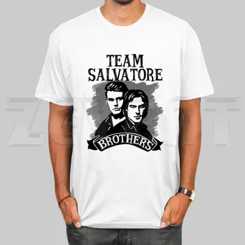 Damon Salvatore Vampyro Dienoraščiai T Marškinėliai Mados Vyrų ir Moterų Top marškinėliai trumpomis Rankovėmis Unisex Marškinėlius Streetwear
