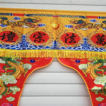 Daoizmas reikmenys, kranas plokštelės medžiaga, drakonas ir Feniksas stalo perimetrą, Bagua Dievo palapinė, raudona Wanfa Zong altoriaus