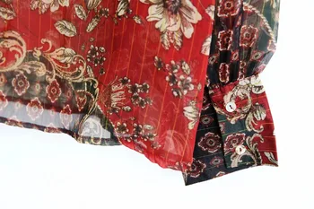 Dave&Di blusas mujer de moda 2020 anglija stiliaus kimono gėlių spausdinti šifono plisuotos blusas moterų viršūnes ir palaidinės plius dydis