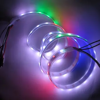 DC5V 1m/4m/5m ws2812b WS2812 LED Juostelės Smart RGB 5050 spalvotas Pixel IC Ditigal individualiai Naudojamos vandeniui juosta šviesos