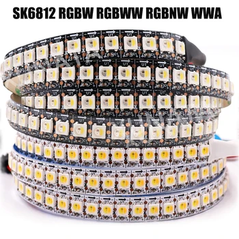 DC5V SK6812 RGBW RGBWW RGBNW WWA Led Šviesos Juostelės 4 1 Panašius WS2812B 1m 2m 5m 30 60 144 Led Atskirų Naudoti LED Šviesos