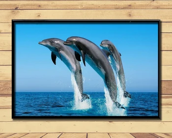 Delfinų Puikus Jūrų Gyvūnų (3) Sienų Plakatus Spausdina Šilko Meno Tapybos Namų Sienos Miegamojo Puošimas