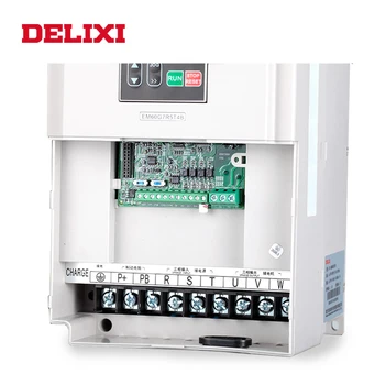 DELIXI AC DC 380V 7,5 KW, 3 fazių įėjimas dažnio keitiklis diskai variklio Greičio Kontrolės 50HZ, 60HZ AC DC dažnio keitiklis VFD
