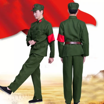 Derliaus Karinės Uniformos Raudonos Apsaugai Moterų Patikimesnis Drabužiai, Fotografijos Armijos Uniformą Raudonosios Armijos Kinijos Veiklos Kostiumas