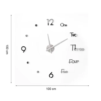 Didelis Sieninis Laikrodis Kvarcinis Žiūrėti Modernus Dizainas, Dekoratyvinės Laikrodžiai Europoje Akrilo Lipdukai Kambarį Mechanizmas