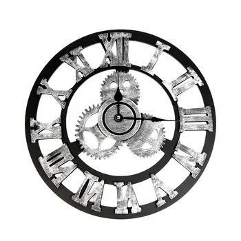 Didelis Sieninis Laikrodis Pramonės Vintage Stiliaus Laikrodis Europos Steampunk Pavara, Sienos, Namo Apdailos Šiuolaikinės 3d Sieninis Laikrodis