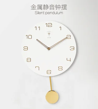 Didelis Švytuoklės Sieninis Laikrodis Kambarį Minimalistinę Atmosferą Laikrodžiai Dekoratyvinis Duvar Saatleri Šiuolaikinės Asmenybės Laikrodis 6D118