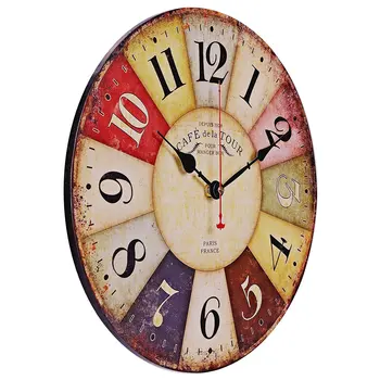 Didelių pardavimų sieninis laikrodis apdailos kūrybos laikrodžiai 34cm žadintuvas užsakymą senas laikrodis sieninis laikrodis