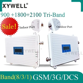 Didysis Išpardavimas!! Tri-Band 900 1800 2100 4G mobiliojo ryšio signalo Stiprintuvas GSM, DCS WCDMA Mobiliojo ryšio Signalo Kartotuvų 2G 3G 4G Cellular Stiprintuvas