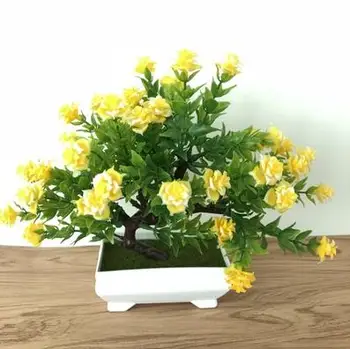 Dirbtinių augalų plastikinių gėlių nustatyti, namo apdaila, dekoravimas, patalpų kambarį gėlių kompozicijų mažų vazoninių augalų