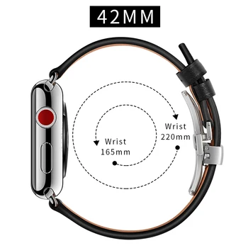 Dirželis Apple kišeninių 42mm 38 mm iWatch 4 5 juostų 44mm 40 mm correa Odos apyrankė watchband 