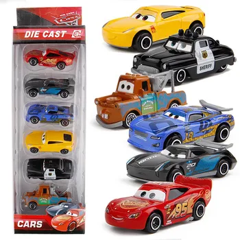 Disney 7PCS/Set Pixar Automobilių 3 Žaibas McQueen Jackson Audra Mack Dėdė Sunkvežimių 1:55 Diecast Metal Automobilio Modelį Žaislas Berniukas Kalėdų Dovana