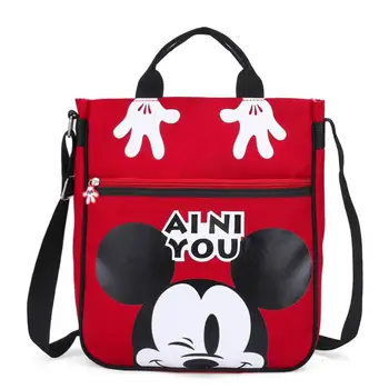 Disney princesė lady Mickey mouse rankinė moterims krepšys pečių maišą Nailono Didelės talpos pečių maišą animacinių filmų pirkinių krepšys