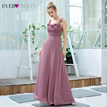 Dusty Pink Bridesmaid Dresses Kada Nors Gana-Line Gėlių V-Kaklo Spagečiai Dirželiai Ruched Elegantiškas Vestuves Chalatai Vestidos 2020 M.