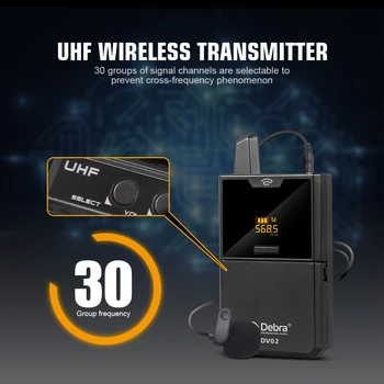 DV01/02 Belaidžio Lavalier Mikrofonas su Garso stebėjimo Funkcija UHF Belaidžio Atvartas Mic for Smartphones VEIDRODINIŲ Fotoaparatų transliacija internetu