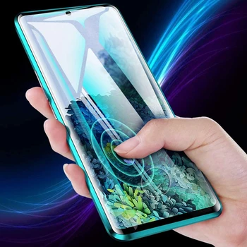 Dvipusis Stiklo Magnetinės Atveju, Samsung Galaxy A30S A50S A70 S10 S20 Plius S20 Ultra Note10 Pro M31 A11 A31 A51 A71 A81 A91