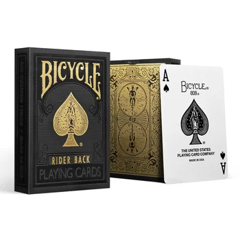 Dviračių Rider Atgal Juodojo Aukso Kortos USPCC Premium Kabinoje, Poker Dydžio Magija, Kortų Žaidimai, Magija Gudrybės Rekvizitai