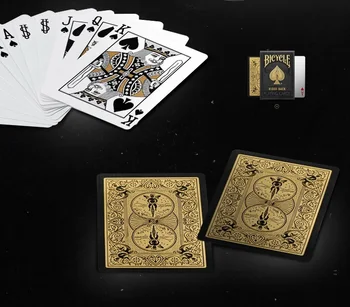 Dviračių Rider Atgal Juodojo Aukso Kortos USPCC Premium Kabinoje, Poker Dydžio Magija, Kortų Žaidimai, Magija Gudrybės Rekvizitai