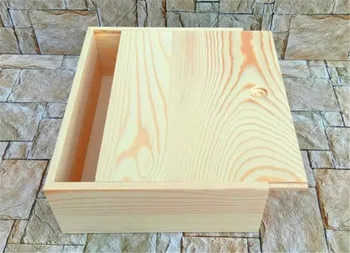 EASONOV Stačiakampio formos pull-out medžio masyvo medinės dėžutės laikymo Dėžutė Dovanų Dėžutes, Mažas medinis langas Individualų medinėje dėžutėje