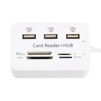 EB2 HIPERDEAL Micro USB Combo Hub 2.0 3 jungtys, Kortelių Skaitytuvas High Speed Multi USB Combo 