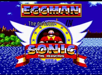Eggman, Sonic 1 16 Bitų MD Žaidimo Kortelės Sega Mega Drive Genesis