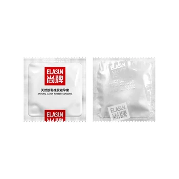 ELASUN 10vnt Fire & Ice Prezervatyvai su Punktyrine Briaunoti Orgazmas G-Spot Penio Mova 49mm Slim Fit Prezervatyvai Už Suaugusių Vyrų Sekso Produktai