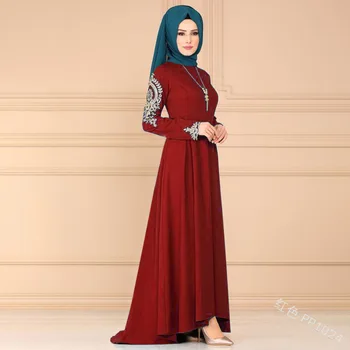 Elegantiškas Musulmonų Spausdinti Paradinėmis Abaja Vakarą Vestidos Megztinis Kimono Ilgas Chalatas, Chalatai Jubah Artimųjų Rytų Eid Ramadanas Islamo