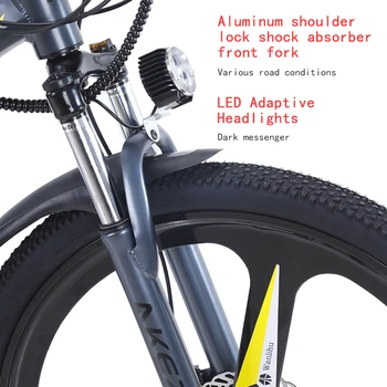 Elektrinis dviratis 21 greitasis elektrinis dviratis suaugusiems-26 colių Elektros kalnų dviračių 36v13ah 350w e dviratį aukščiausios klasės dviračiai