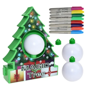 Elektros Dažytos Kamuolys Kalėdų Eglutės Ornamentu Dekoravimo Rinkinį Vaikams Amatų Veikla Žaidimą Atostogų Žaislas 