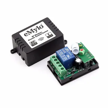 EMylo RF 5V 6 V Smart Switch Belaidžio Nuotolinio Valdymo jungikliai 433Mhz 2X Black&White Spalvos Siųstuvas 4X 1-Kanalo Relės 433