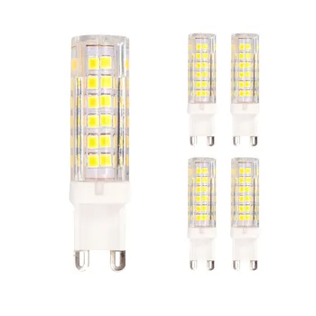 Energijos Taupymo G9 LED Kukurūzų Šviesos 7.5 w SMD2835 75LED AC220V Prožektorius Led Kristalų Chandiler Žvakių šviesos Šaltinis Balta/ Šiltai Balta